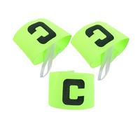 BESPORTBLE 3pcs Elastic Football Captain Armbands for Adults Youth Drop Yellow Soccer Captain Arm Sleeve for Rugby Basketball Role Identification and Team Spirit Enhancer