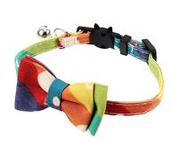 BESPORTBLE 3pcs Elegant Bowtie Cat Collar Colorful Pet Necklace Bell for Kitten Cat Decor