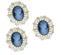 BESPORTBLE 3pcs Elegant Vintage Pearl Brooch Pin for Women Unique Lady Portrait Design for Weddings Birthdays Engagements Special Occasions Easy Clip Attachment for Clothing Bags Accessories