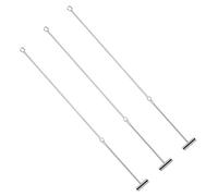 BESPORTBLE 3pcs Emergency Alarm Button Hammer with Antislip Grip for Fire Equipment and Alarm Switches, Silver Iron Construction Built for Repeated Use in Public Critical Situations
