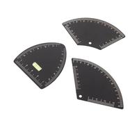 BESPORTBLE 3pcs Eyebrow Mapping Ruler Tool for Precise Eyebrow Positioning, Metal Portable Brow Measuring Tool with Universal Fit Design for Brow Shaping and Daily Use