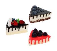 BESPORTBLE 3Pcs Fake Food Bakery Display Models Realistic Cake Props for Photography Window Displays and Teaching Adorable PU Simulation Dessert Set Blueberry Raspberry