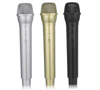 BESPORTBLE 3pcs Fake Plastic Microphones for Boys and Girls Simulation Prop Mic Toy for Karaoke Dance Shows Birthday Party Stage Performing