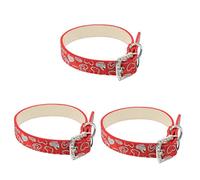 BESPORTBLE 3pcs Fashionable Pu Dog Collar Glitter Hearts Pet Traction Strap Dog Pulling Rope Pet Supplies Size s