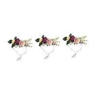 BESPORTBLE 3pcs Flower Leaves Natural Wreath Pet Dog Headwear Wedding Collar Accessory for Small Puppy
