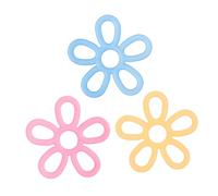 BESPORTBLE 3pcs Flower Shape Finger Expander Hand Grip Strengthener Silicone Finger Workout Bands for Hand and Wrist Muscle Training with Three Resistance Levels for Office Home Travel