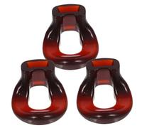 BESPORTBLE 3pcs Flute Mouthpiece Replacement Resin No Peculiar Smell Brown Blow Aid for Beginners and Professional Flute Players Instrument Accessory