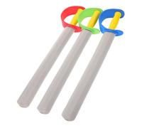 BESPORTBLE 3pcs Foam Sword Props for Safe Lightweight Training Swords for Medieval Cosplay Stage Performance Halloween Party Play Fighting Red Blue Green