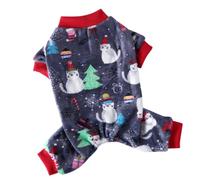 BESPORTBLE 3pcs Four-legged Clothing Christmas Pet Outfit Kitten Winter Outfit Thermal Fleece Puppy Pajamas Puppy Clothes Cat Halloween Costumes Dog Pajamas Cat Holiday Dress up Coral Fleece