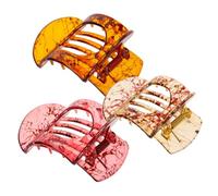 BESPORTBLE 3pcs French Style Hair Claw Clips for Women Sturdy Arch Design Inner Teeth Hair Accessories for Styling and Sectioning for Daily Use
