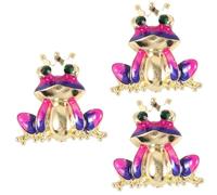 BESPORTBLE 3pcs Frog Brooch Pin for Women Cute Cartoon Enamel Decoration for Clothing Hats and Backpacks Animal Lapel Pin for Special Occasions and Everyday Wear