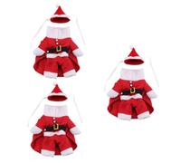 BESPORTBLE 3pcs Funny Dog Christmas Dress Xmas Outfit Pet Party Costumes Dog Coat
