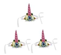 BESPORTBLE 3pcs Funny Pet Hat Cat Dog Hat Unicorn Style Soft for Parties Cosplay Holiday Events