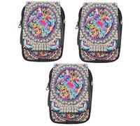 BESPORTBLE 3pcs Girls Phone Bag Ethnic Style Shoulder Bag Crossbody for Women Embroidered Canvas for Christmas Party