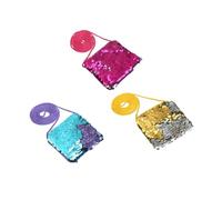 BESPORTBLE 3pcs Girls Purses for Boys and Girls Sequin Coin Purse Fashion Square Bag Boys and Wallet Small Change Handbag Random Color