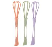 BESPORTBLE 3pcs Hair Dye Mixing Sticks Set Mini Plastic Whisk with Spatula End for Cream Stirring Hair Dye Tools for Salon and Home Use Suitable for Barber