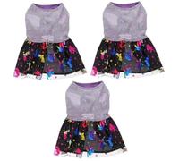BESPORTBLE 3pcs Halloween Dog Dress Spiderweb Printing Skirt for Dogs Creative Pet Clothing for Halloween Parties Comfortable and Breathable Puppy Costume