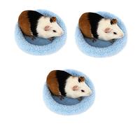 BESPORTBLE 3pcs Hamster Bed Warm Sleep Mat for Small Pets Cozy Round Pad for Hamster Squirrel and Mice Random Base Color Lightweight and Easy to Clean