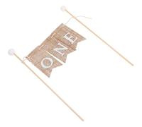 BESPORTBLE 3pcs Handmade First Birthday Cake Banner Reusable Bunting for Birthday Party Decorations Flexible Fit for All Cake Easy to Install and Remove One Year Flag Topper