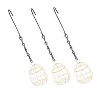 BESPORTBLE 3pcs Hanging Bird Feeders Decorative Metal Suet Feeders for Wild Birds Easy to Install Outdoor Garden Feeding for Patios and Backyards