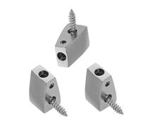 BESPORTBLE 3pcs Headless Guitar Locking Nut Silver Brass String Retainer for Electric Bass and Guitar Repair Replacement Anti-slip Modular Design Compatible with Headless Bridge Locks