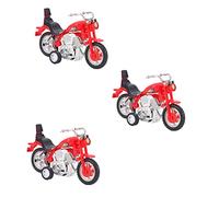 BESPORTBLE 3Pcs Inertia Motorbike Pull Back Vehicle Simulation Motorcycle for Random Color Energy Saving Plastic Lightweight Plaything for Indoor Outdoor Fun