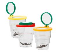 BESPORTBLE 3pcs Insect Magnifier Viewer Box Set with Telescopic Observation Cups, Plastic Insect Collecting Container for ’ Science Exploration and Outdoor Bug Hunting