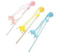 BESPORTBLE 3Pcs Interactive Cat Wand Portable Teasing Rods with Unique Styles for Indoor Play Durable and Sturdy Design Keeps Cats Healthy and Active