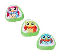 BESPORTBLE 3pcs Interactive Catnip Toys Cute Owl Rice- Shape Chew Plaything for Cats for Boredom Relief and Natural Instinct Activation