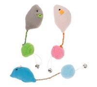 BESPORTBLE 3pcs Interactive Plush Mouse Toys for Indoor Cats Engaging Chewing Playing Fun Fuzzy Cat Toy for Cognitive Development Physical Activity