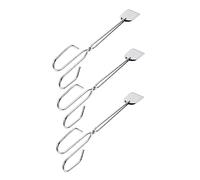 BESPORTBLE 3pcs Iron Charcoal Holder Tongs BBQ Tool with Long 26cm Handle Fireplace Firewood Clamps Anti-scalding Clips for Outdoor Grilling and Barbecue
