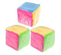 BESPORTBLE 3pcs Jumbo Soft Dice with Clear Card Slots Educational Cube for Safe Fabric Material Enhances Math Logic and Probability Learning for Classroom and Family Games