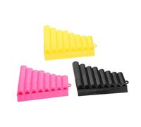 BESPORTBLE 3pcs Kids Pan Flute Set 8-tube Plastic Wind Instruments in Yellow Black and Pink for Preschool Music Learning and Early Education