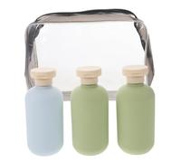 BESPORTBLE 3pcs Leak Travel Bottles Refillable Conditioner Containers for Toiletries Shampoo Lotion with Clear Portable Bag for Business Trips