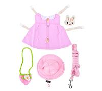 BESPORTBLE 3pcs Leash Set for Rabbit Cat Guinea Pig Hamster Pet Vest Harness Dress up Outfits Pet Accessories