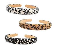 BESPORTBLE 3pcs Leopard Print Hairbands for Women Stylish Animal Pattern Headdress Comfortable Elastic Headband Accessories for Daily Wear Parties and Festivals