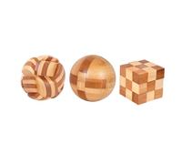 BESPORTBLE 3pcs Luban Lock Puzzle Interlocking Brain Teasers for Educational Montessori to Logic Concentration and Hand Eye Coordination