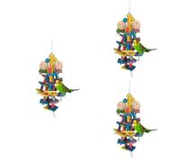BESPORTBLE 3pcs Macaw Rainbow Bite String Toys Bird Toys for Caged Birds Parrot Accessories Pet Bite Random Color