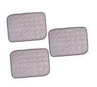 BESPORTBLE 3pcs Medium Washable Dog Bed Pet Summer Mat Grey 40x30 Cooling Pad for Indoor Cats