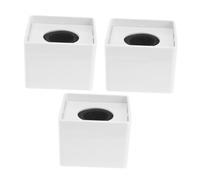 BESPORTBLE 3pcs Microphone Logo Flag Station for Interviews and Presentations Mic Logo Cube with Modern Design Easy Installation Multipurpose Mic Flag for Recording and Public Speaking