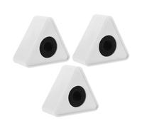 BESPORTBLE 3pcs Microphone Logo Flags Shape for Interviews and Presentations Mic Flag Compatible with Multiple Microphone Models Professional White Mic Logo Stations for Public Speaking