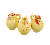 BESPORTBLE 3pcs Mini Ceramic Flower Pots Realistic Miniature Succulent Planters for Dollhouse Decor Tiny Gardening Accessories for Collectors and DIY Craft Projects