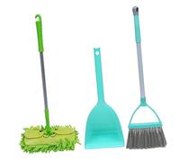 BESPORTBLE 3pcs Mini Cleaning Set Lightweight Broom Dustpan and Mop for Housekeeping Fun for Pretend Play and Learning Green Color