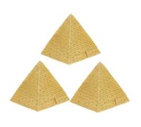 BESPORTBLE 3pcs Mini Egyptian Pyramid Resin Craft with High Realism Detailed Ancient Egyptian Scene Ornaments for Home Decor Office Display and Collectors of Ancient Culture