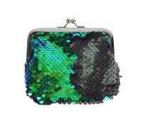 BESPORTBLE 3pcs Mini Mermaid Sequins Coin Purses Stylish Small Change Wallets for Women Sparkling Accessory in Green Black Rose Red Silver Blue Purple