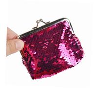 BESPORTBLE 3pcs Mini Sequins Purse Stylish Mermaid Change Wallets for Coins Cards Items Durable Cute Design Green Black Purple