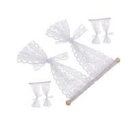 BESPORTBLE 3Pcs Miniature Lace Curtains for Dollhouse Delicate Lace Window Drapes Prop for Mini House Decoration and Photography Simulation Mini Lace Curtain Accessories