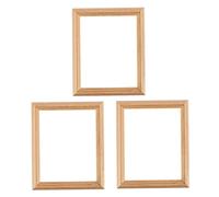 BESPORTBLE 3pcs Miniature Photo Frame for Dollhouse Layout Props Natural Design for Scale Decorative Model Enhance Your Dollhouse Atmosphere