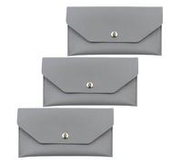 BESPORTBLE 3pcs Minimalist Long Pu Leather Coin Purse for Women Slim Cash Holder Envelope Design for Money Management and Budgeting The Go