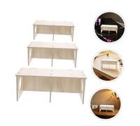 BESPORTBLE 3pcs Multi Chamber Hamster Hideout Wooden Houses for Hedgehogs and Small Pets Natural Wood Shelter for Active Exploration and Cozy Private Space Space Efficient Pet Hideaway